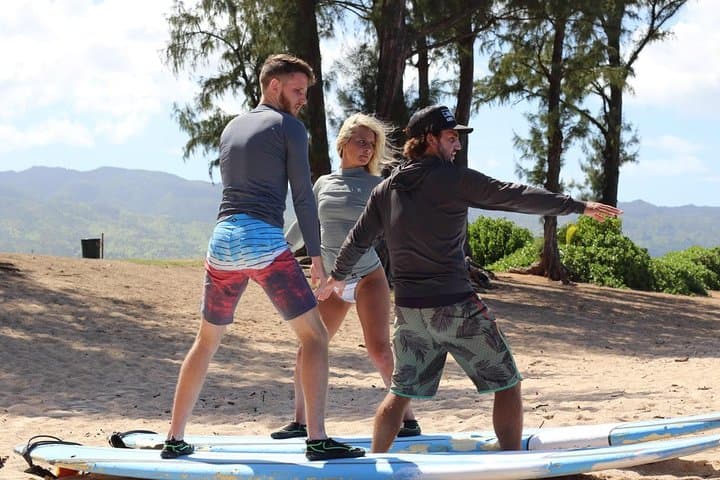 Semi-Private Surf Lesson at Punaluu Beach, Oahu — 2-Hour Beginner Surfing Experience