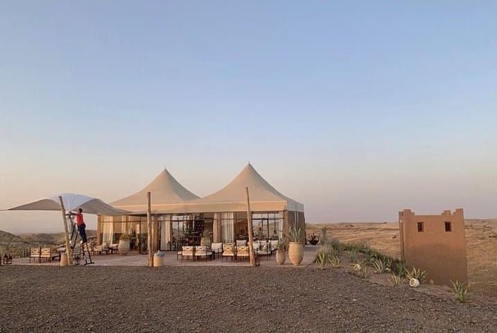 Sunset Camel Trek & Starry Tagine Dinner in Agafay Desert (From Marrakech)