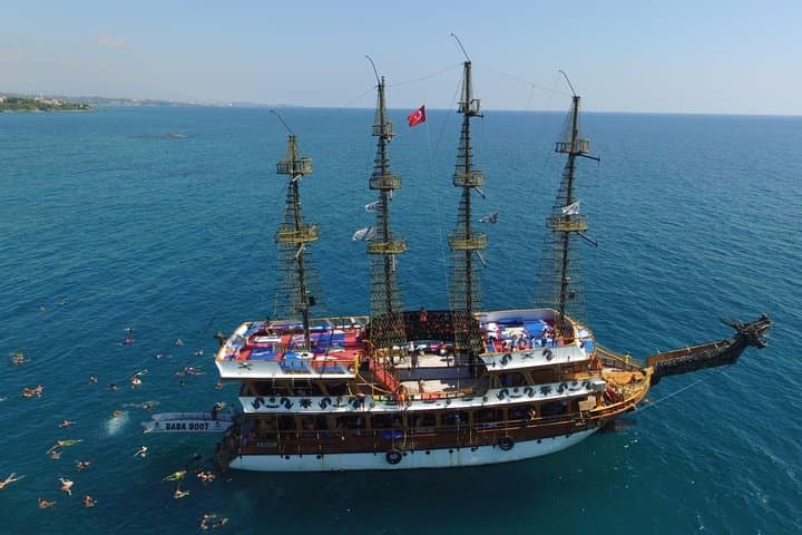 Full-Day Side Boat Cruise with Swimming, Lunch & Foam Party on the Turkish Riviera