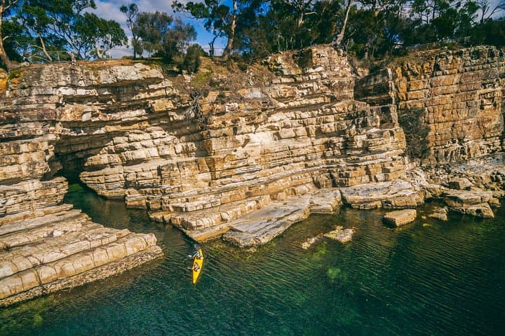Paddle Storm Bay: Hobart’s Cliffs, Caves & Beaches Full-Day Kayak Tour photo 4