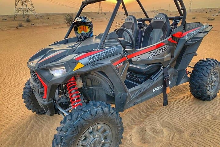 Evening Dubai Dune Buggy Safari with Private Transfers and Desert Camp
