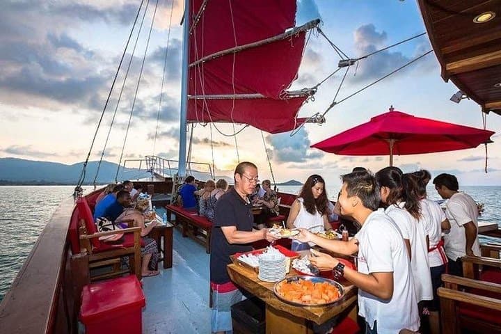 Red Baron Sunset Dinner Cruise in Koh Samui — Junk-Ship Feast at Sea