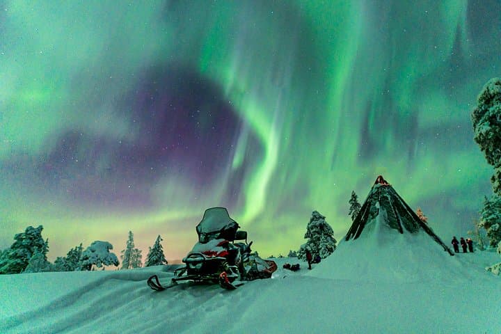 Kemi Northern Lights Snowmobile Safari — Evening Aurora Drive