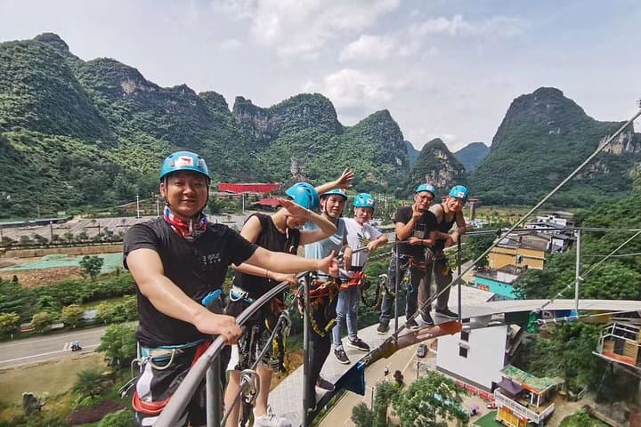 Yangshuo Via Ferrata: Karst Cliffs, Ziplines & Private Transfer from Xingping photo 3