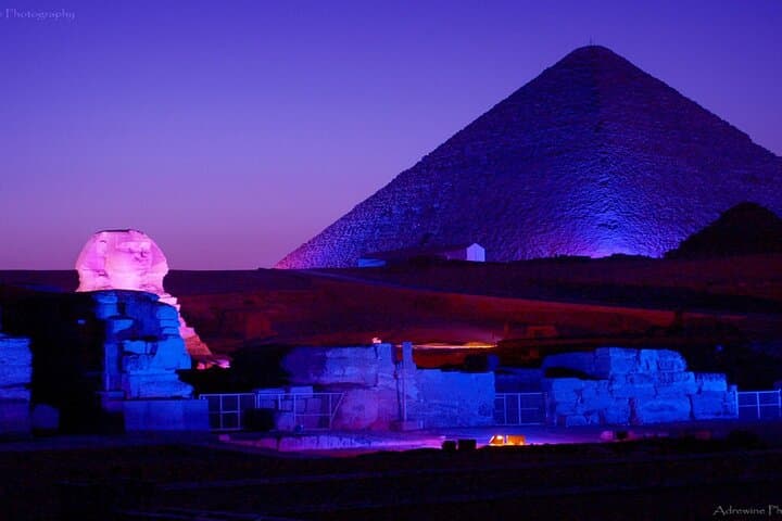 Giza Pyramids Sound and Light Show: Nighttime History Under the Sphinx