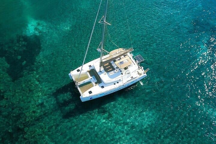 Week-Long Santorini Catamaran Charter — Private Lagoon Sailing & Island Hopping photo 2