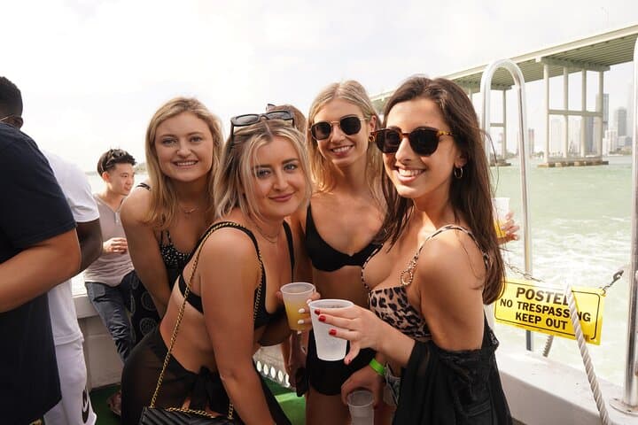 Miami All-Inclusive Party Boat Cruise: Open Bar, DJ & Skyline Sunset Views photo 1