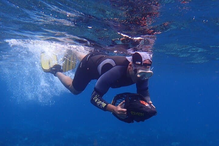 Sea Scooter Snorkel at Mangel Halto Beach, Aruba — Solar-Powered Reef Tours photo 2