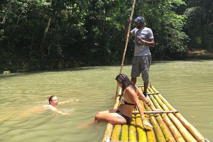 Montego Bay to Ocho Rios: Horseback Swim, Bamboo Rafting & Blue Hole Adventure