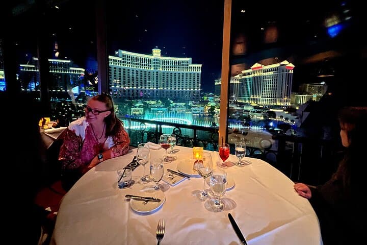 Las Vegas Strip Helicopter Night Flight with Eiffel Tower Restaurant Dinner photo 3