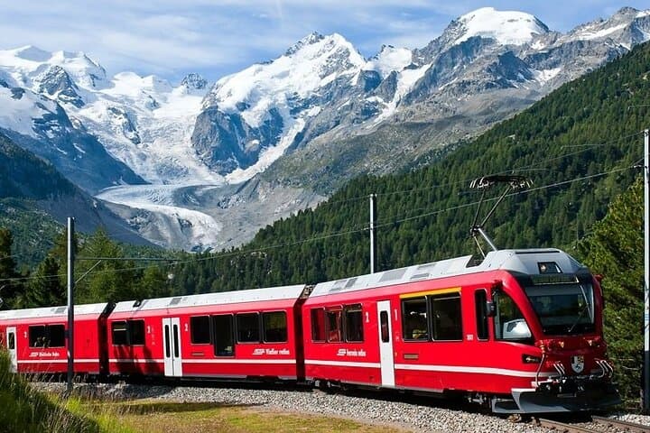 Bernina Red Train and St Moritz Day Trip from Milan — Scenic Bernina Express Rail photo 2