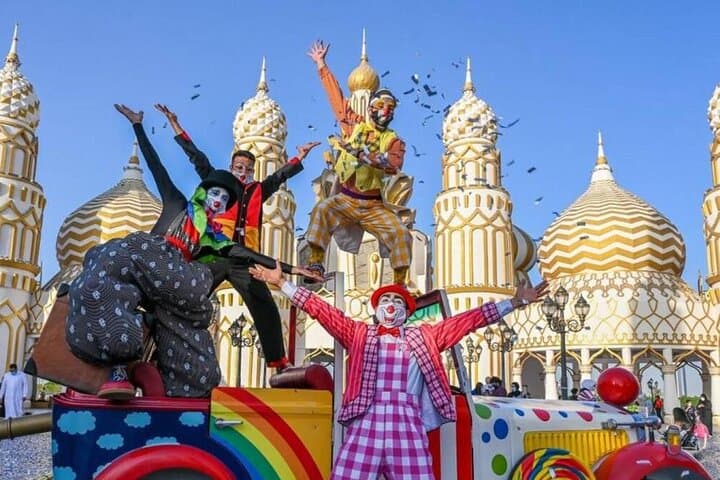 Dubai Miracle Garden & Global Village Day Trip from Abu Dhabi — Flowers, Food & Night Shows