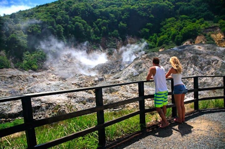 Private St Lucia Pitons Mud Baths & Waterfall Tour — Sulphur Springs to Soufrière
