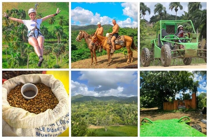 Punta Cana Combo Adventure: Zipline, Buggies, Horseback & Macao Beach Day Trip