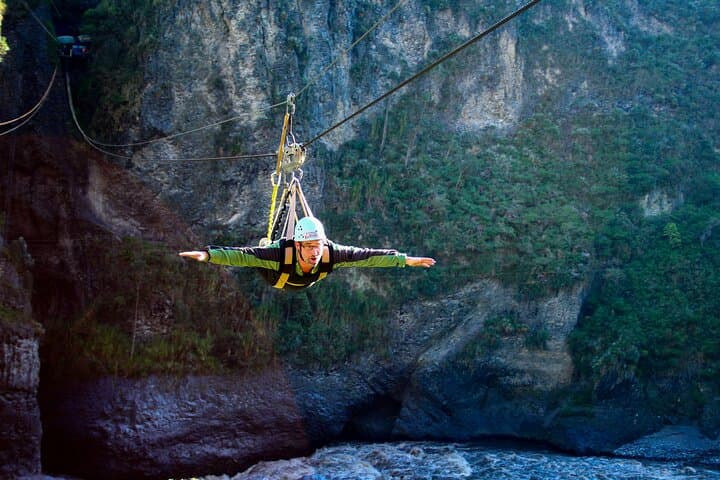 350m Zip Line Over Baños Canyon: Fast Ride with Sweeping Views photo 6