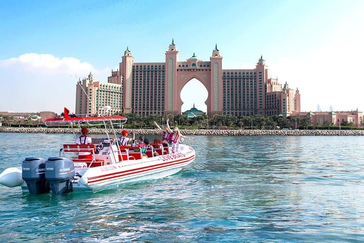 Speedboat Tour Dubai Marina: 90-Minute Palm, Burj Al Arab & Atlantis Sights