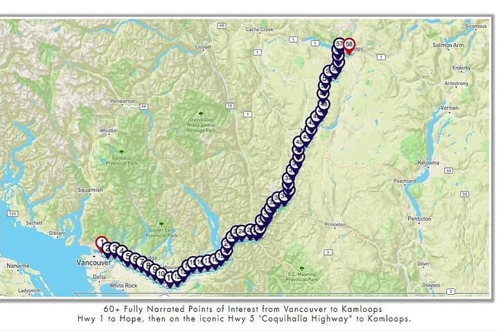 Coquihalla to Vancouver GPS Audio Driving Tour — Kamloops to Vancouver Scenic Route Guide photo 3