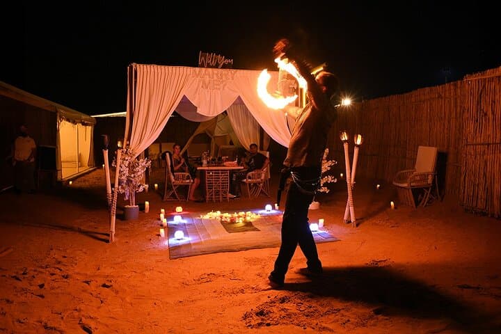 Overnight Desert Safari & Hot Air Balloon in Dubai: Camp, Dunes, Sunrise Views photo 6