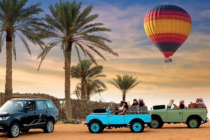 Dubai Desert Hot Air Balloon with Camel & Vintage Car Experience photo 6