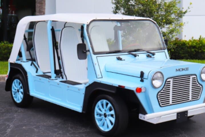 Cruise Huntington Beach: Hourly Electric Moke Rentals on Pacific Coast Highway