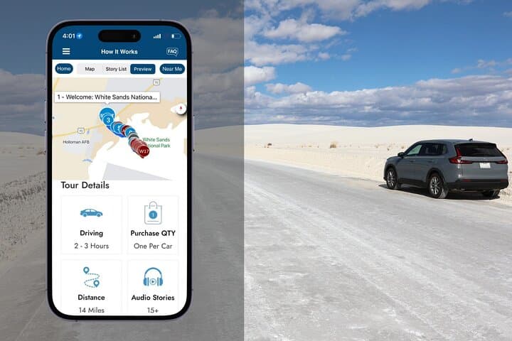 Self-Guided White Sands Driving Tour and Alkali Flat Hike