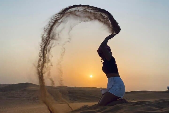 Private Evening Desert Safari with BBQ Dinner and Sand Boarding in Dubai photo 2
