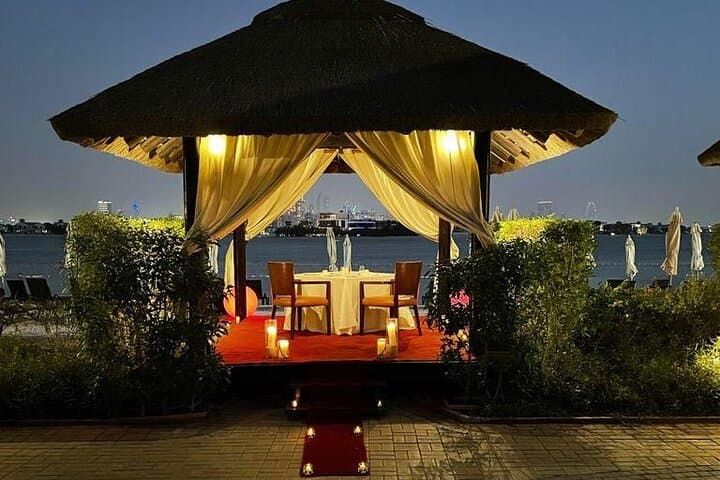 Private Romantic Cabana Beach Dinner on Palm Jumeirah, Dubai photo 2