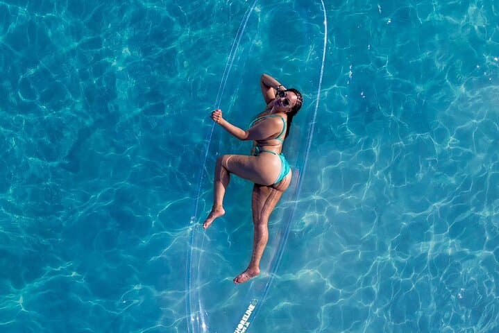 Clear Kayak Drone Photoshoot Montego Bay — Transparent Kayak Aerial Photos