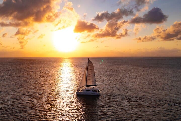 Riviera Maya Sunset Sailing: Luxury Catamaran Cruise with Open Bar & Light Dinner