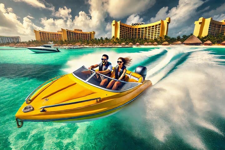 Drive a Speedboat Through Nichupté Lagoon and Snorkel Cancun Reefs