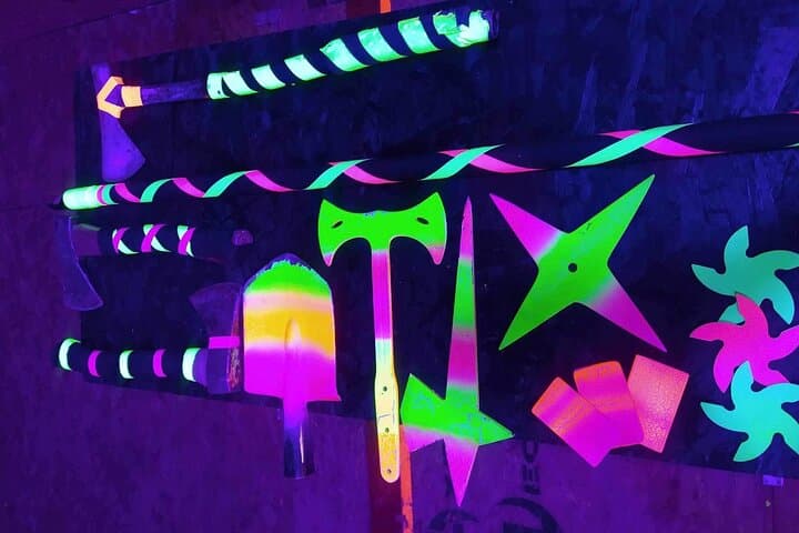 Neon Cosmic Axe Throwing VIP — Axehole Vegas Experience photo 2