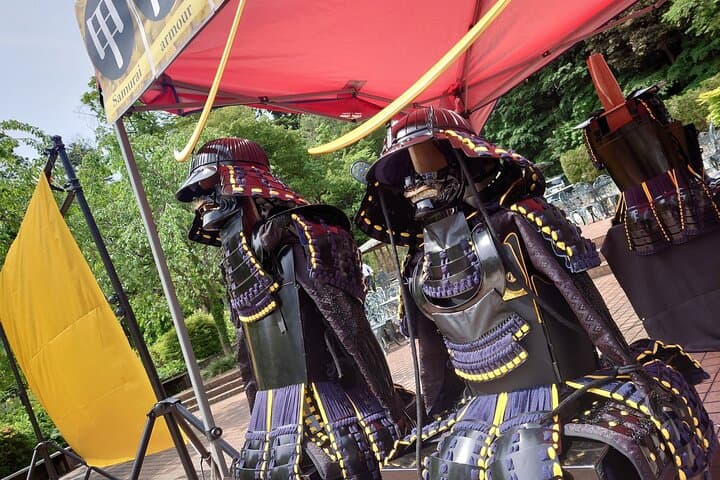Suit Up at Sendai Castle: Samurai Armor Photo Experience with City Views