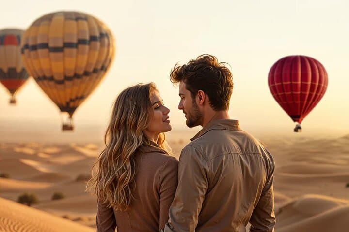 Dubai Desert Hot Air Balloon Ride with Transportation and Breakfast photo 2