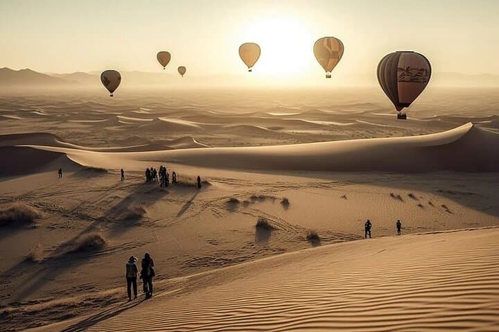 Dubai Desert Hot Air Balloon Ride with Transportation and Breakfast photo 4
