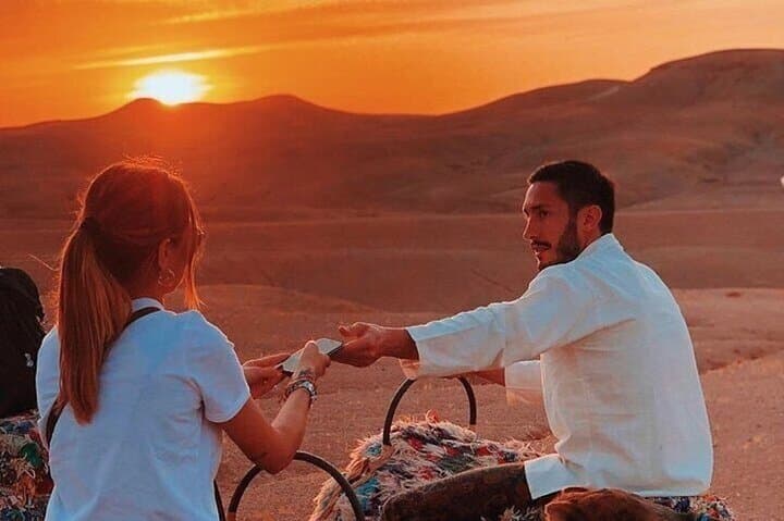 Agafay Desert Camel Ride, Sunset & Traditional Moroccan Dinner from Marrakech