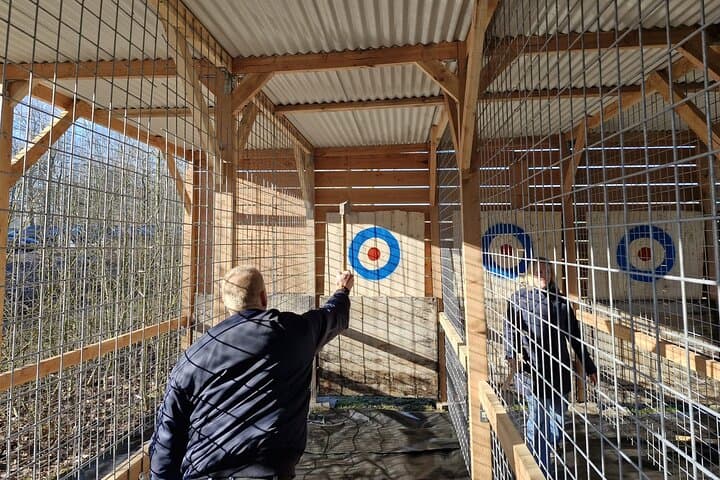 Axe Throwing in Amsterdam West: UP Events Outdoor Target Experience photo 6