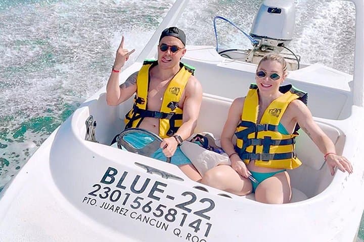 Drive a Speedboat, Snorkel Reefs & Cenote Dip — 3-in-1 Jungle Tour Cancun photo 1