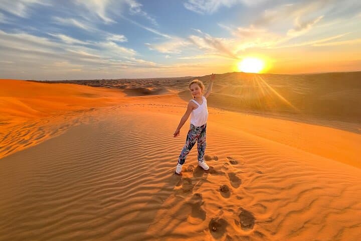 Private Evening Desert Safari & BBQ Dinner from Ras Al Khaimah — Dune Bashing, Camel Ride & Bedouin Camp