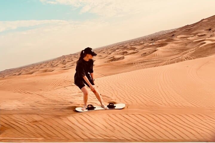 Dubai Red Dunes Sunrise & Sunset Desert Safari with Camel Ride, Falconry and Sandboarding photo 3