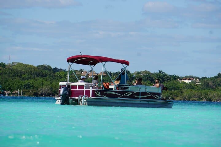 Pontoon Ride Through Bacalar's 7 Colors Lagoon — 3-Hour Boat Tour photo 4