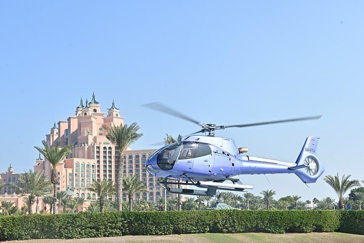 Dubai Helicopter Tour and Marina Dhow Dinner Cruise Combo — Sky to Sea Experience photo 3