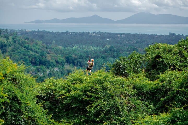 Koh Samui Jungle Zipline & Tree Bridge Cafe — Zipline with Waterfall Views photo 6