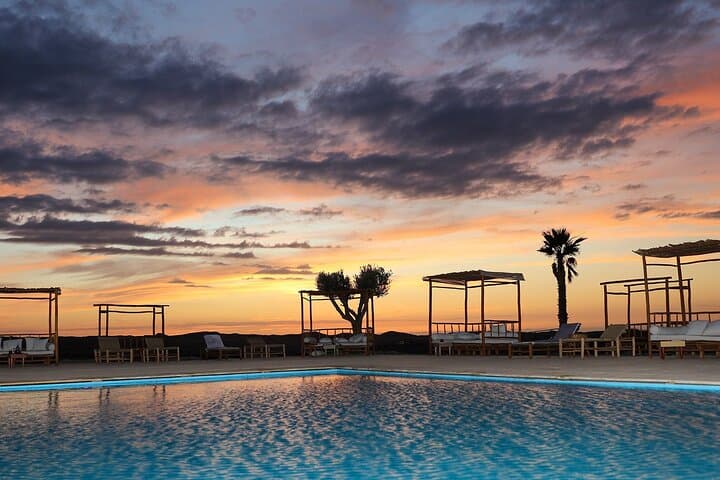 Luxury Agafay Desert Experience from Marrakech: Pool, Camel or Quad & Dinner Show