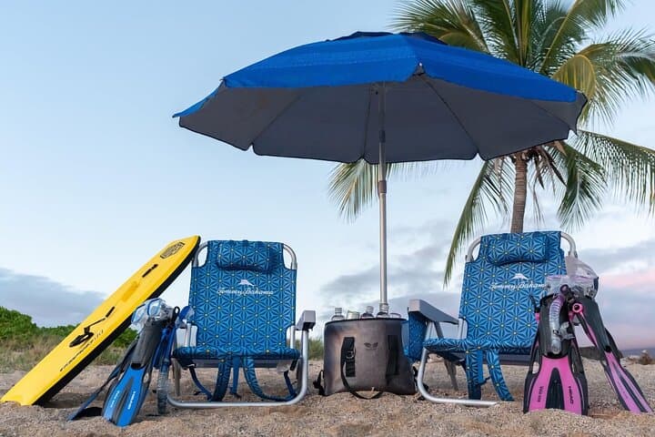Tommy Bahama Beach Rental in Kailua‑Kona: Chairs, Umbrella & Snorkel Gear