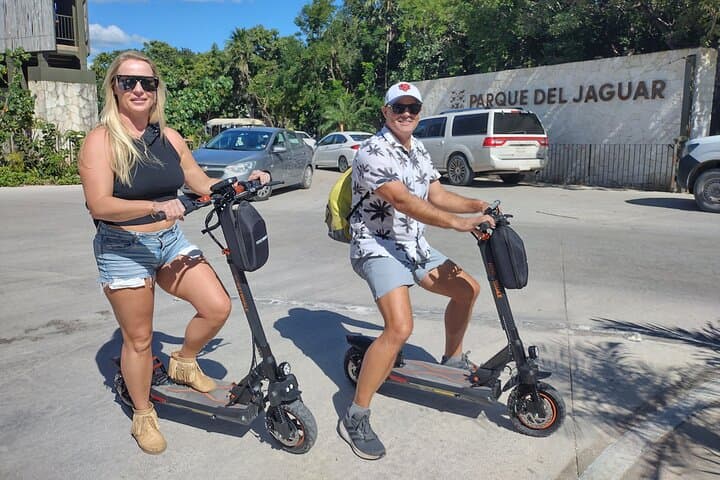 Glide Through Tulum: E‑Scooter to The Jaguar Park, Ruins & Beach photo 3