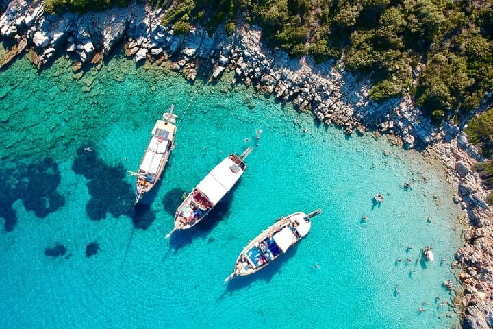 Bodrum Boat Tour to Orak Island, German Bay & Rabbit Bay — A Day on the Turquoise Coast