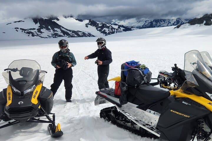 Helicopter-Accessed Snowmobile Ride on Godwin Glacier from Seward