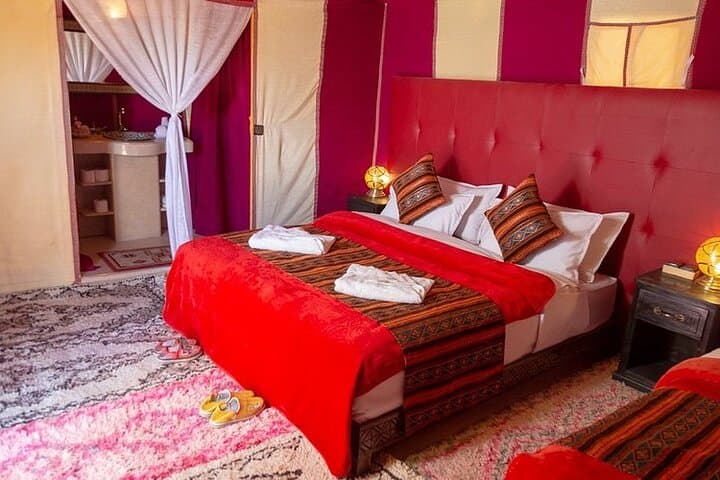 Luxury Merzouga Desert Camp: Camel Ride, Sandboarding & Stargazing