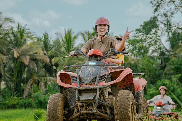 Bali ATV Kuber: Historic Tunnel Ride and Waterfall Rafting Combo in Ubud
