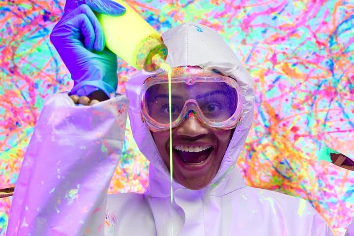 Glow-in-the-Dark Splatter Paint: Baltimore Blacklight Art Experience